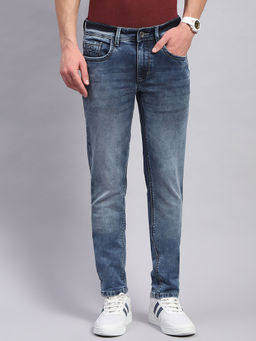Monte Carlo - Mid Blue Light Wash Skinny Fit Denim