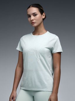 Puma - Train All Day Heather Logo Womens Training T-Shirt