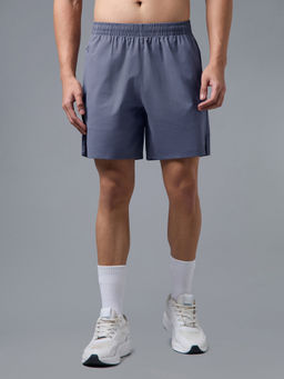 Technosport - Men Solid Regular Fit Purple Sports Shorts with Ts Duraflex