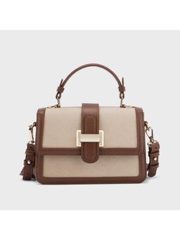 Lino Perros - Women Valley Floral-Infused Satchel Bag with Detachable Strap