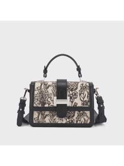 Lino Perros - Women Valley Floral-Infused Satchel Bag with Detachable Strap