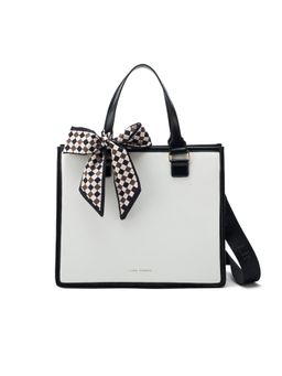 Lino Perros - Women White Tote Bag with Detachable Strap