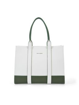Lino Perros - Women Voyage Olive Colorblocked Tote Bag