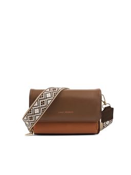 Lino Perros - Women Voyage Mini Boho Tan Sling Bag with Detachable Strap