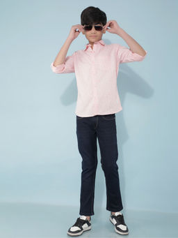 CRIMSOUNE CLUB - Boys Pink Printed Shirt