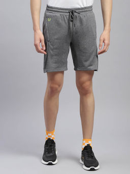 Monte Carlo - Mens Grey Solid Regular Fit Shorts