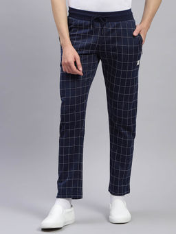 Monte Carlo - Mens Denim Checkered Regular Fit Trackpants