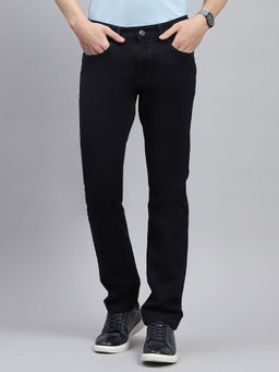 Monte Carlo - Mens Navy Blue Light Wash Straight Fit Jeans