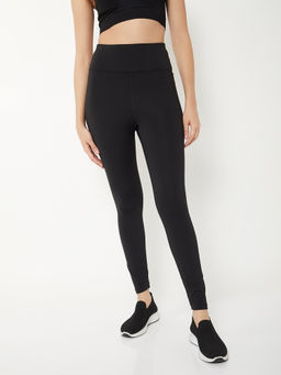 max - Women Black Solid Air Flex1 Performance Tights