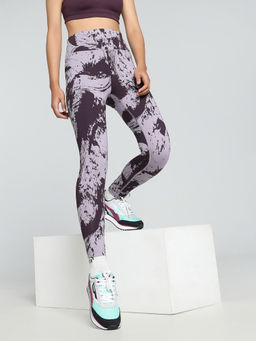 Puma - Purple Evostripe Printed 7/8 Tights
