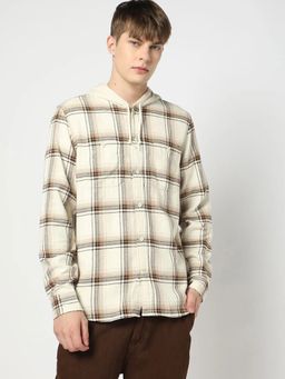 GAP - Beige Hooded Check Shirt