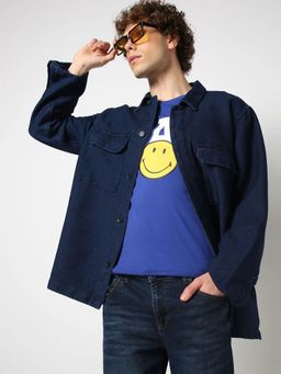 GAP - Double Pocket Denim Spread Collar Shirt
