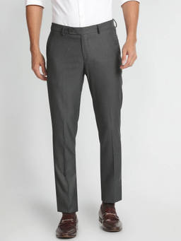 Arrow - Hudson Tailored Fit Dobby Trouser-Black