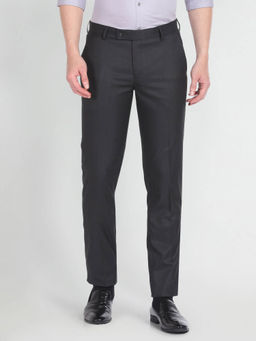 Arrow - Hudson Tailored Fit Vertical Stripe Trouser-Dark Grey