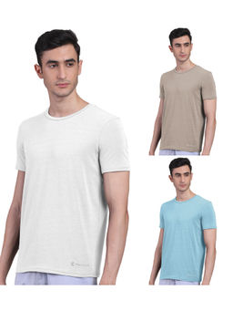 FREECULTR - Mens Bamboo Undershirt Anti Microbial Lounge Wear T-shirt (Pack of 3)