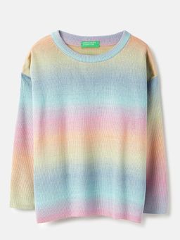 United Colors of Benetton - Multi-Color Ombre Regular Fit Top