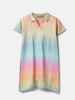 United Colors of Benetton - Multi-Color Ombre Regular Fit Dress