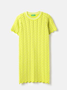 United Colors of Benetton - Yellow Woven Regular Fit Dress