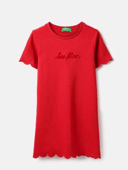 United Colors of Benetton - Red Solid Regular Fit Dress