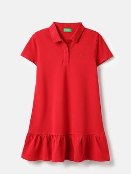 United Colors of Benetton - Red Solid Regular Fit Dress