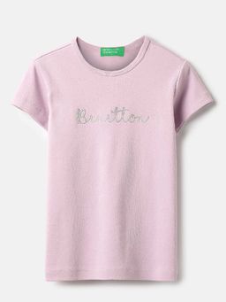 United Colors of Benetton - Purple Solid Regular Fit T-Shirt