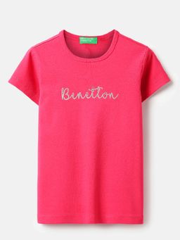 United Colors of Benetton - Pink Solid Regular Fit T-Shirt