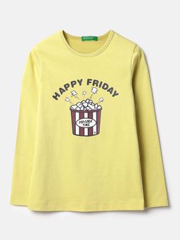 United Colors of Benetton - Green Printed Regular Fit T-Shirt