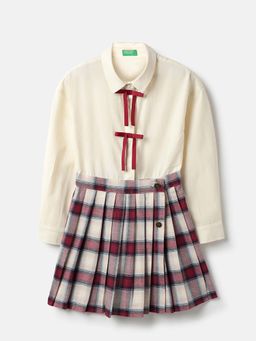 United Colors of Benetton - Multi-Color Checks Regular Fit Dress