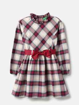 United Colors of Benetton - Multi-Color Checks Regular Fit Dress