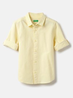 United Colors of Benetton - Yellow Solid Regular Fit Shirt