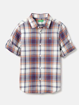 United Colors of Benetton - Multi-Color Checks Regular Fit Shirt