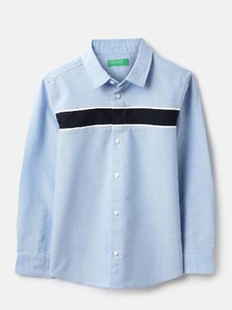 United Colors of Benetton - Blue Solid Regular Fit Shirt