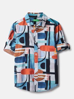 United Colors of Benetton - Multi-Color Abstract Regular Fit Shirt
