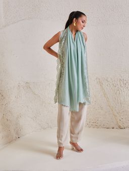 Shaza - Pashmina Chantilly Stole Blue
