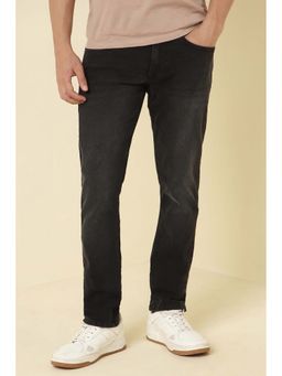 Allen Solly - Men Black Solid Slim Fit Jeans