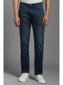 Louis Philippe - Men Navy Blue Solid Slim Fit Jeans