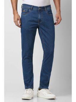 Peter England - Men Blue Solid Regular Fit Jeans