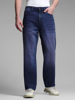 Jack & Jones - Blue High Rise Loose Fit Jeans