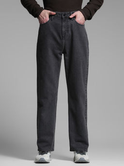 Jack & Jones - Grey High Rise Loose Fit Jeans