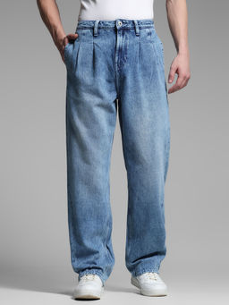 Jack & Jones - Blue High Rise Loose Fit Jeans