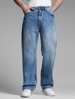 Jack & Jones - Blue High Rise Loose Fit Jeans