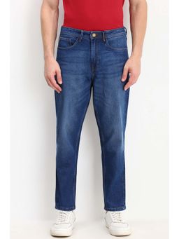 Allen Solly - Men Blue Super Slim Fit Mid Wash Jeans