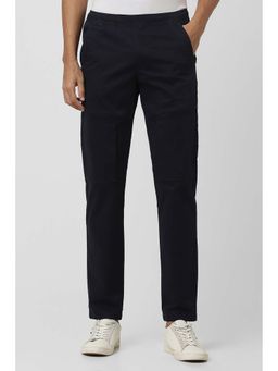 Van Heusen - Men Navy Solid Regular Fit Chinos