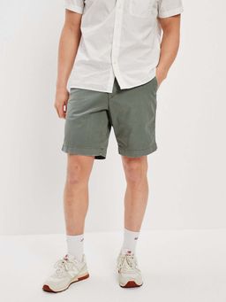 American Eagle - Men Green Flex 9 Inches Lived-In Khaki Short