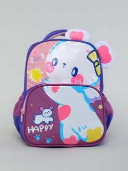 KIDLINGSS - Happy Bunny With Ears Applique Backpack - Purple