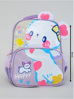 KIDLINGSS - Happy Bunny With Ears Applique Backpack - Lavender