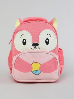 KIDLINGSS - Cartoon Face Design Backpack - Pink