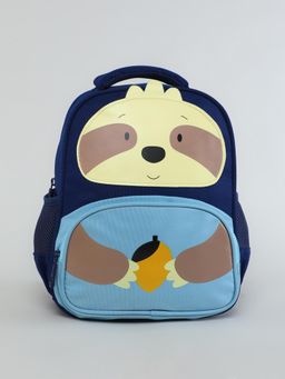 KIDLINGSS - Cartoon Face Design Backpack - Navy Blue