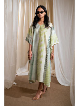 Banana Labs - MARINA skyline Green cotton kaftan