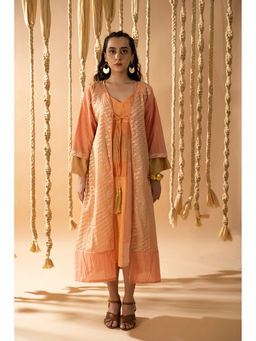 Banana Labs - Aurum Zari Peachy Dress and Shrug